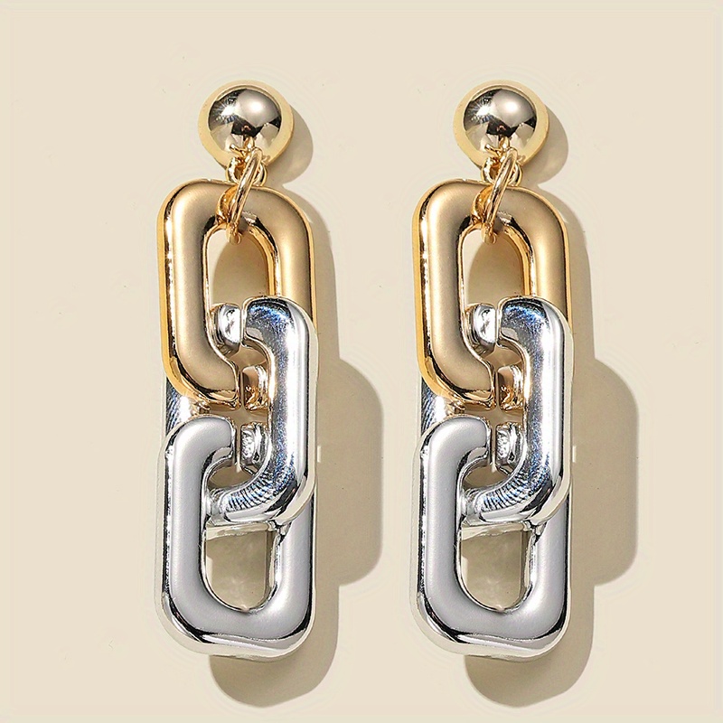 Minimalist Geometric Hoop Earrings Durable Metal Timeless Accessory